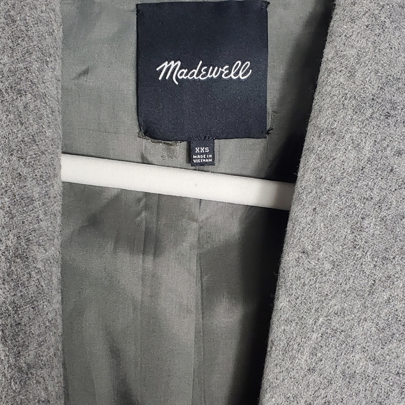 Madewell Belted Wool Wrap Coat in Grey - XXS - Picture 7 of 8